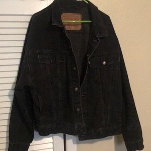 Black jean jacket retro